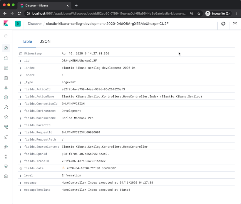 Logging with ElasticSearch, Kibana, ASP.NET Core and Docker