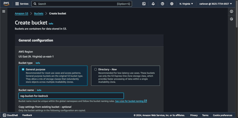 Create an AWS S3 Bucket